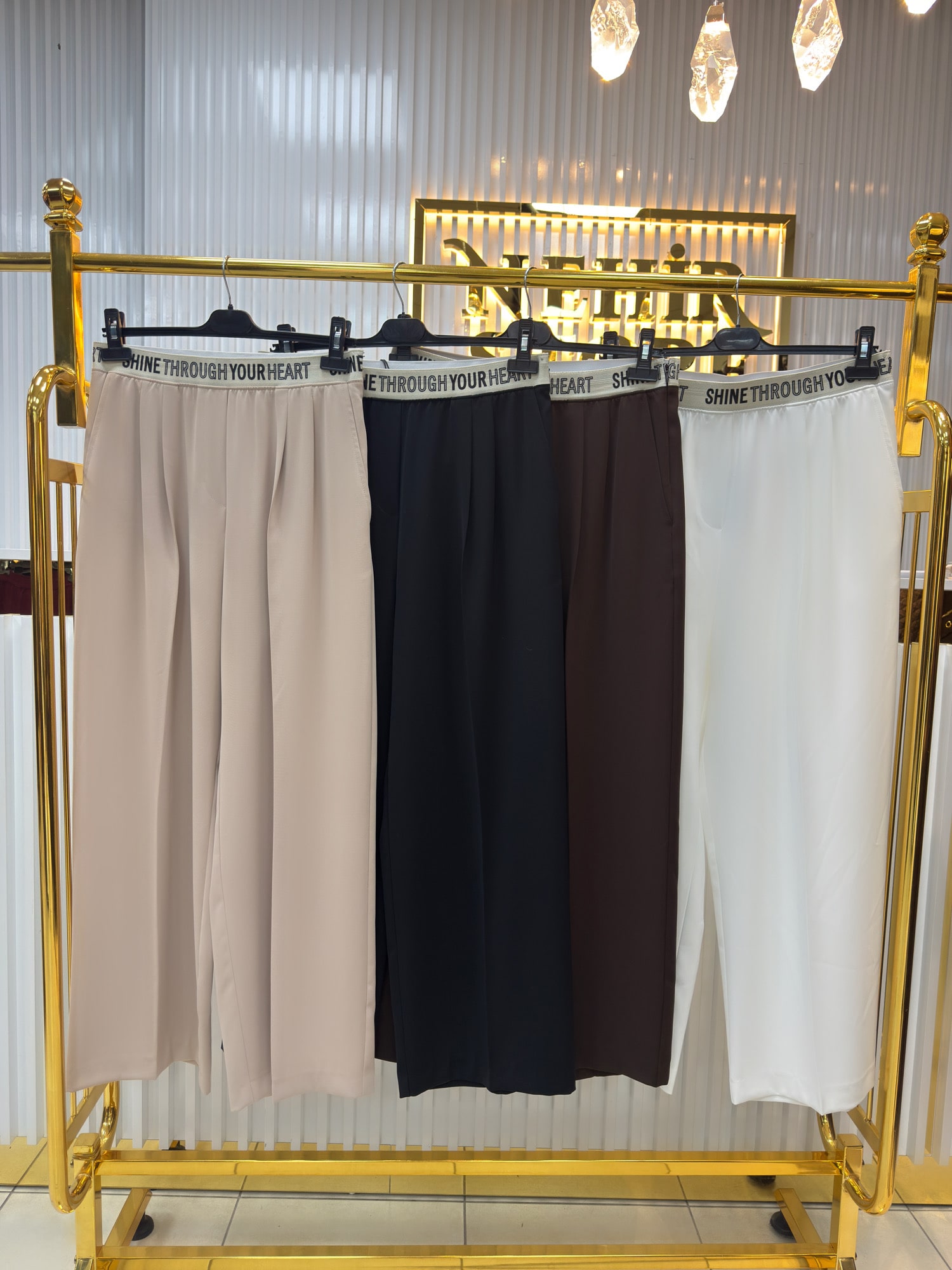 YUSUF ÖZDEMİR BEL KEMER DETAYLI PALAZZO PANTOLON