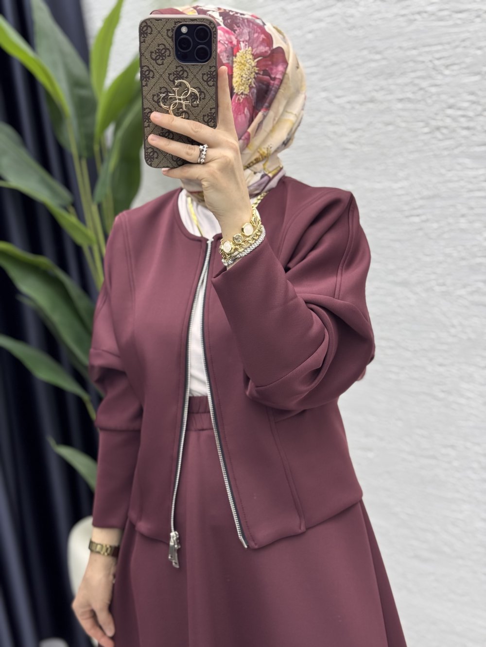 KASTEL ETEKLİ TAKIM BORDO