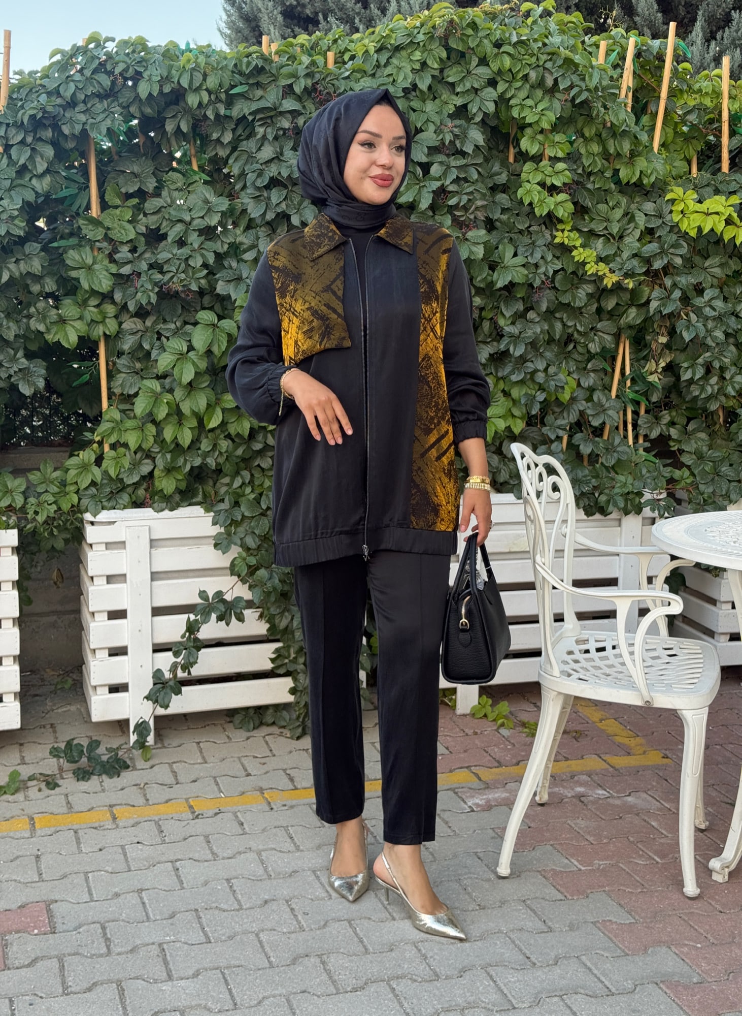 NUSS CEKETLİ İPEK QUPRA TAKIM